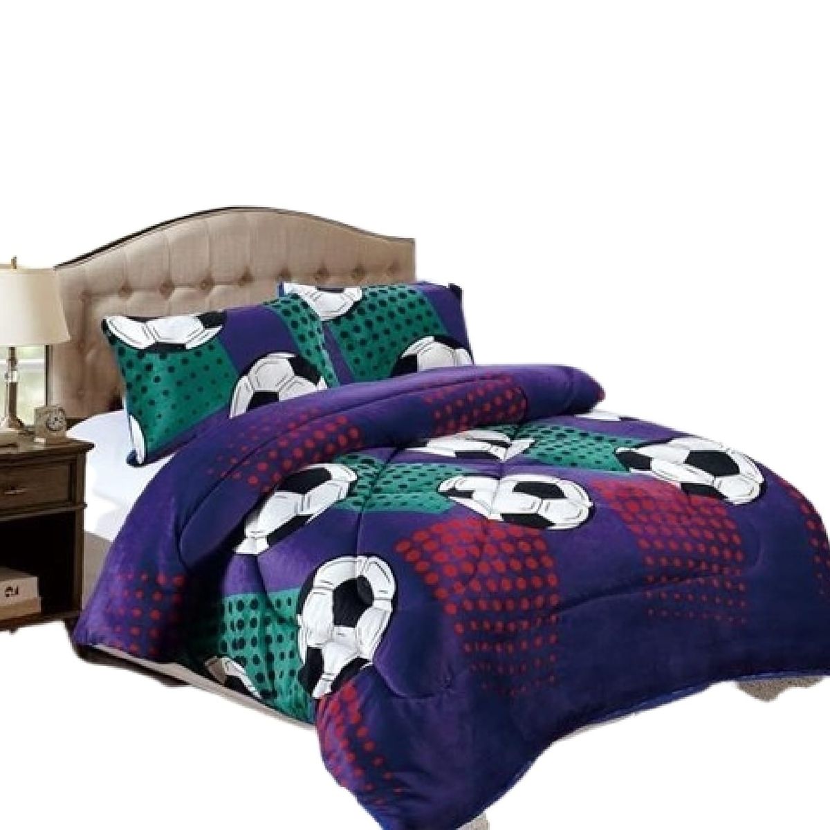 GENERICO - COBERTOR 1.5 PLAZA CON CHIPORRO Y PLUSH PELOTAS ROUSS