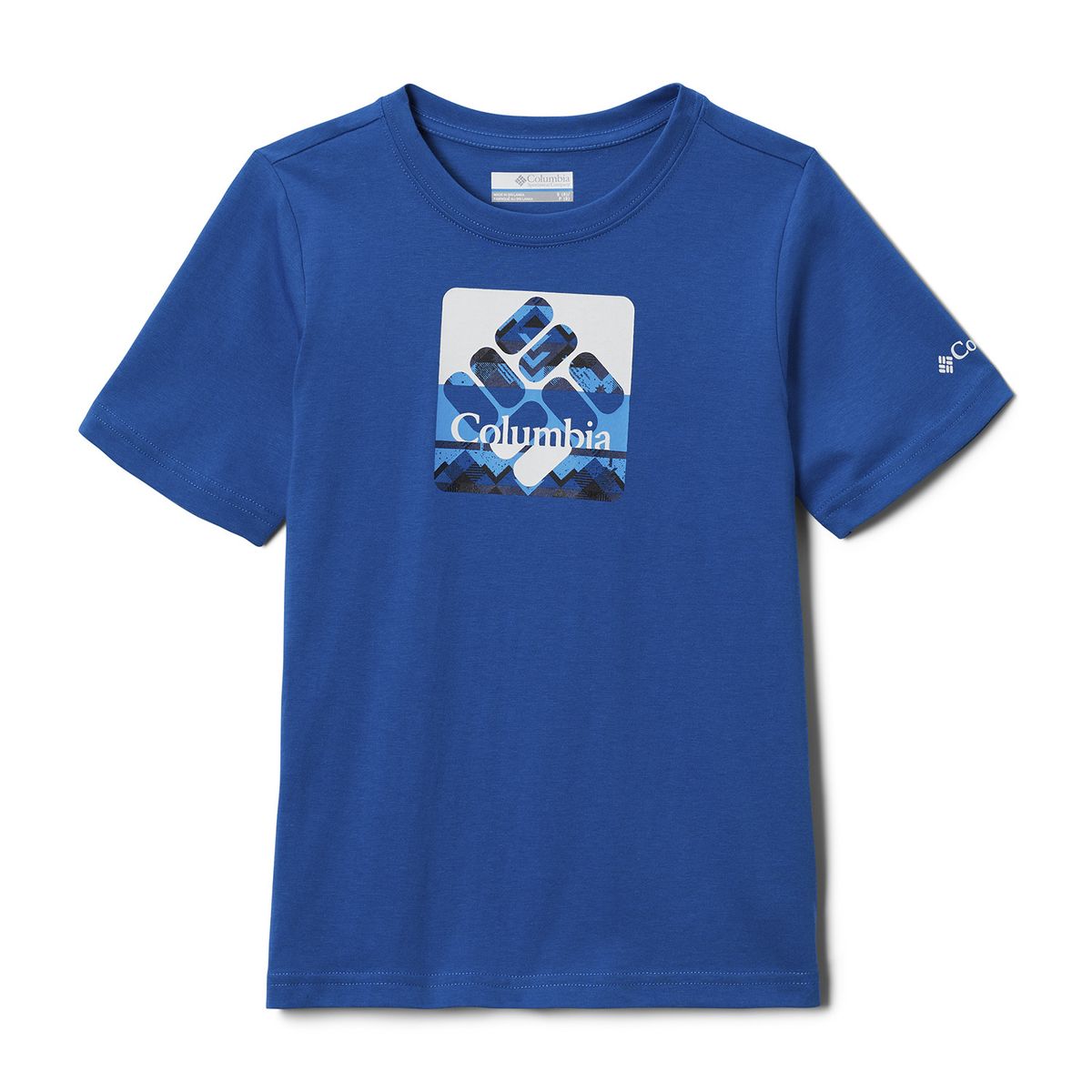 COLUMBIA - Polera Manga Corta Niños Basin Ridge Grap Azul COLUMBIA