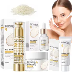 GENERICO - Kit Skincare De Arroz Cuidado Facial 6 Pcs