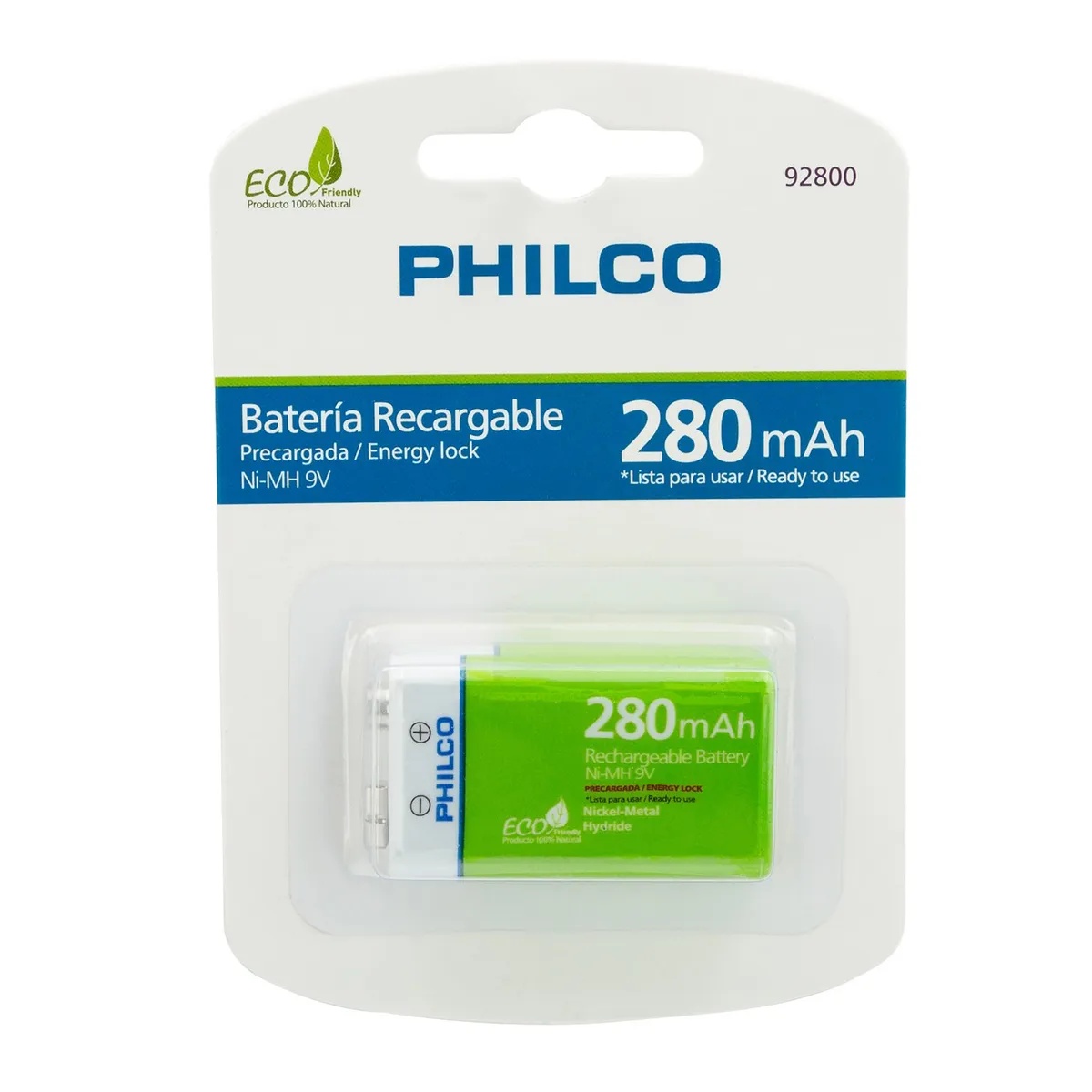 PHILCO - Bateria Recargable 9v 280 Mah Philco