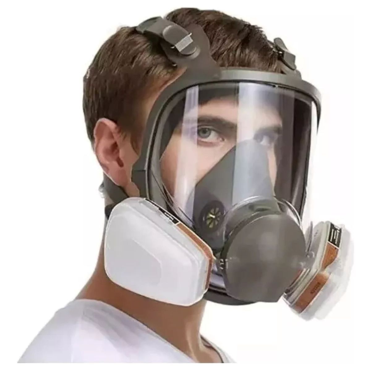 MUNDO MAGIA - Mascara Gas Full Face 6800 + Filtros Respirador + Filtros