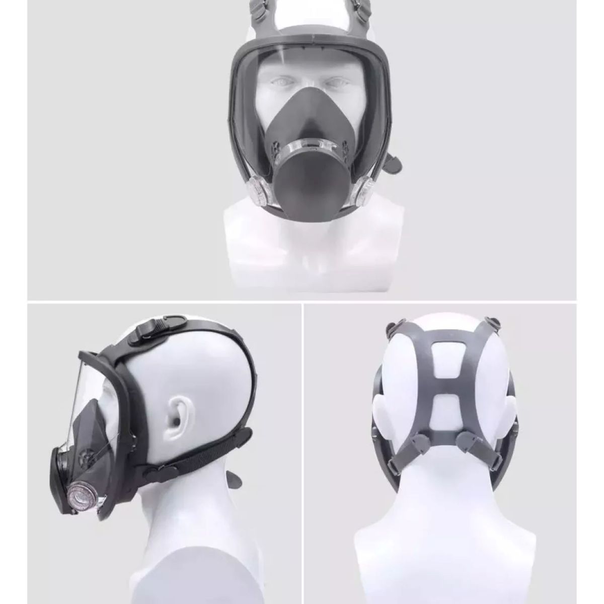 MUNDO MAGIA - Mascara Gas Full Face 6800 + Filtros Respirador + Filtros