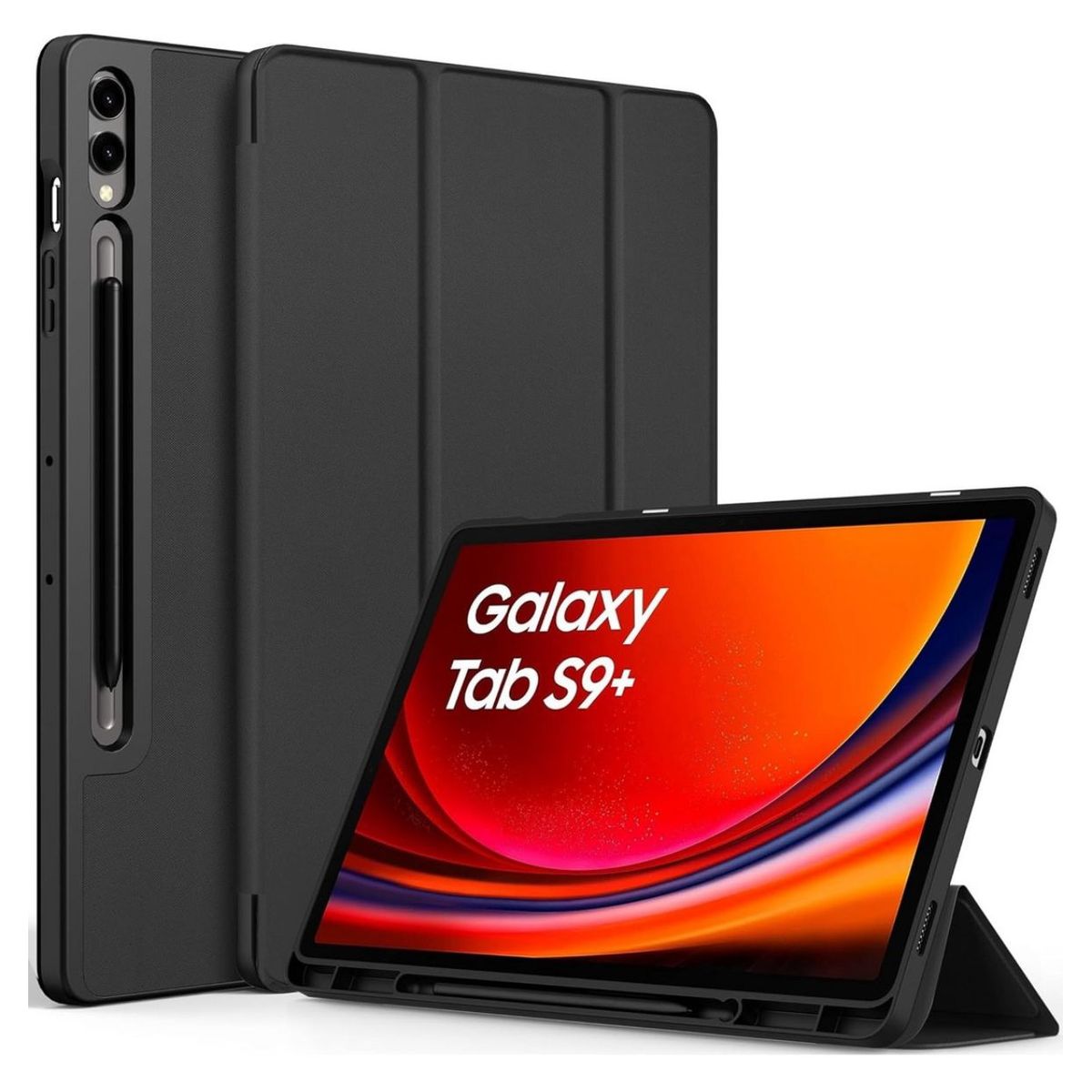 GENERICO - Funda Inteligente Para Samsung Galaxy Tab S9 Fe Plus 12.4 Negro