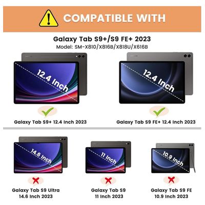 Imagen 2 del producto Funda Inteligente Para Samsung Galaxy Tab S9 Fe Plus 12.4 Negro