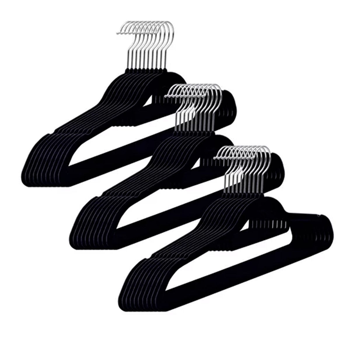 ESHOPANGIE - Colgadores De Ropa Antideslizantes Terciopelo 30 Unid Gancho