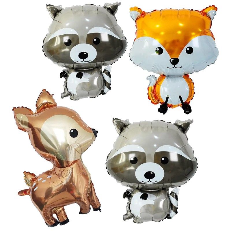 GENERICO - Set de Globos Animales del Bosque aluminio