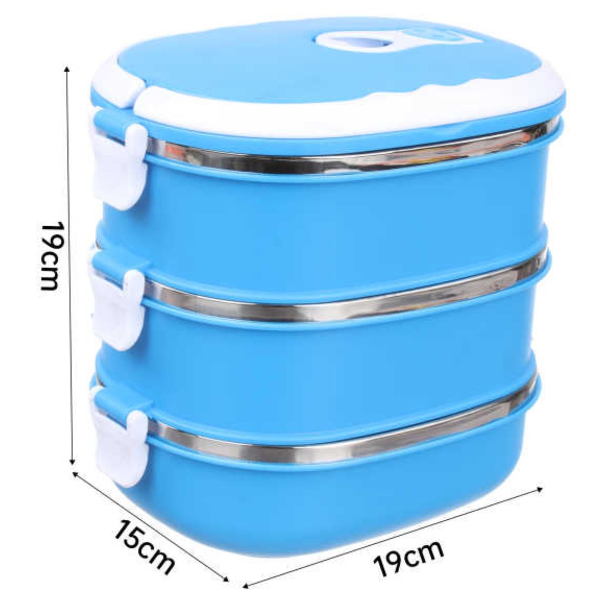 GENERICO - Contenedor Taper Portátil Térmico Con Asa De Almuerzo 3 Capas