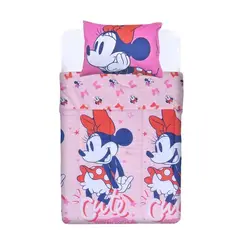 MASHINI - Plumón Cubrecama Infantil Reversible 1.5 Plazas Minnie Cute
