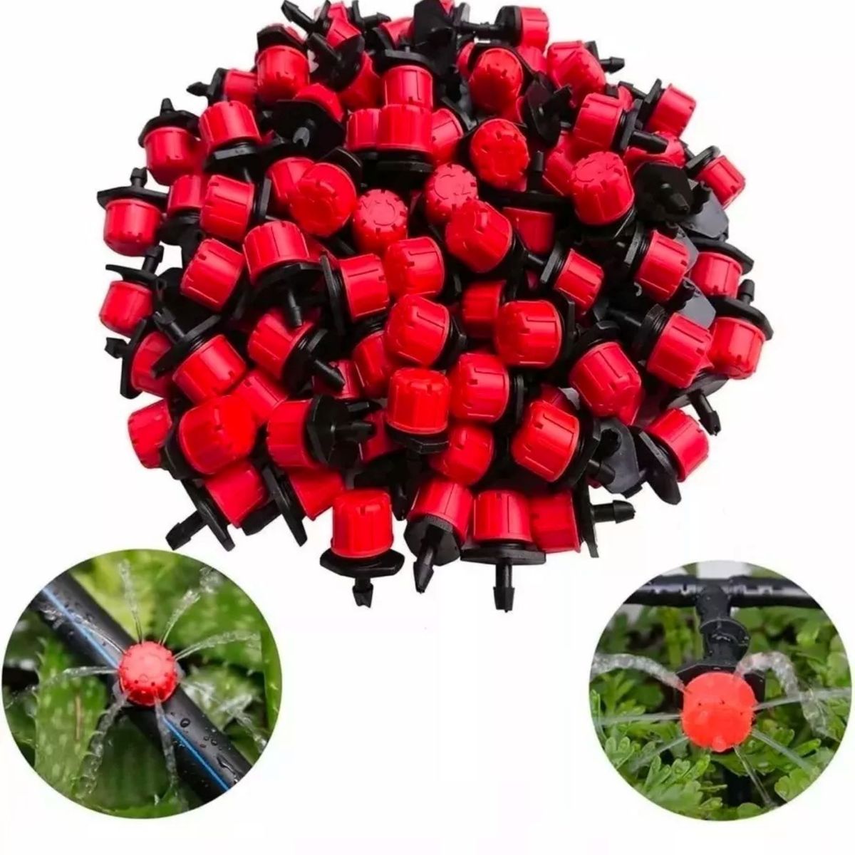 MUNDO MAGIA - Pack 100 Gotero Ajustable 0-70 L/h Verde