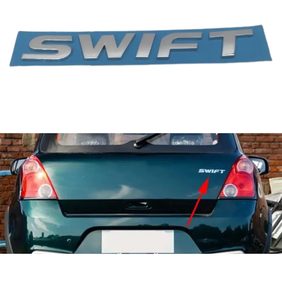 GENERICO - Letras Emblema Swift Insignia Cromadas Con Adhesivo