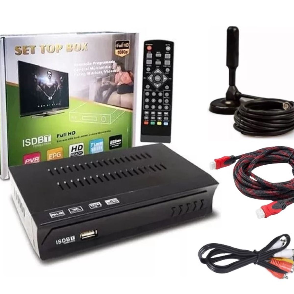 SMARTY - Kit Sintonizador Tv Digital Hd mas Antena Para Televisores Antiguos