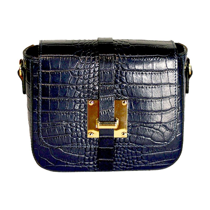 GENERICO - Cartera de Cuero Italiana - Azul
