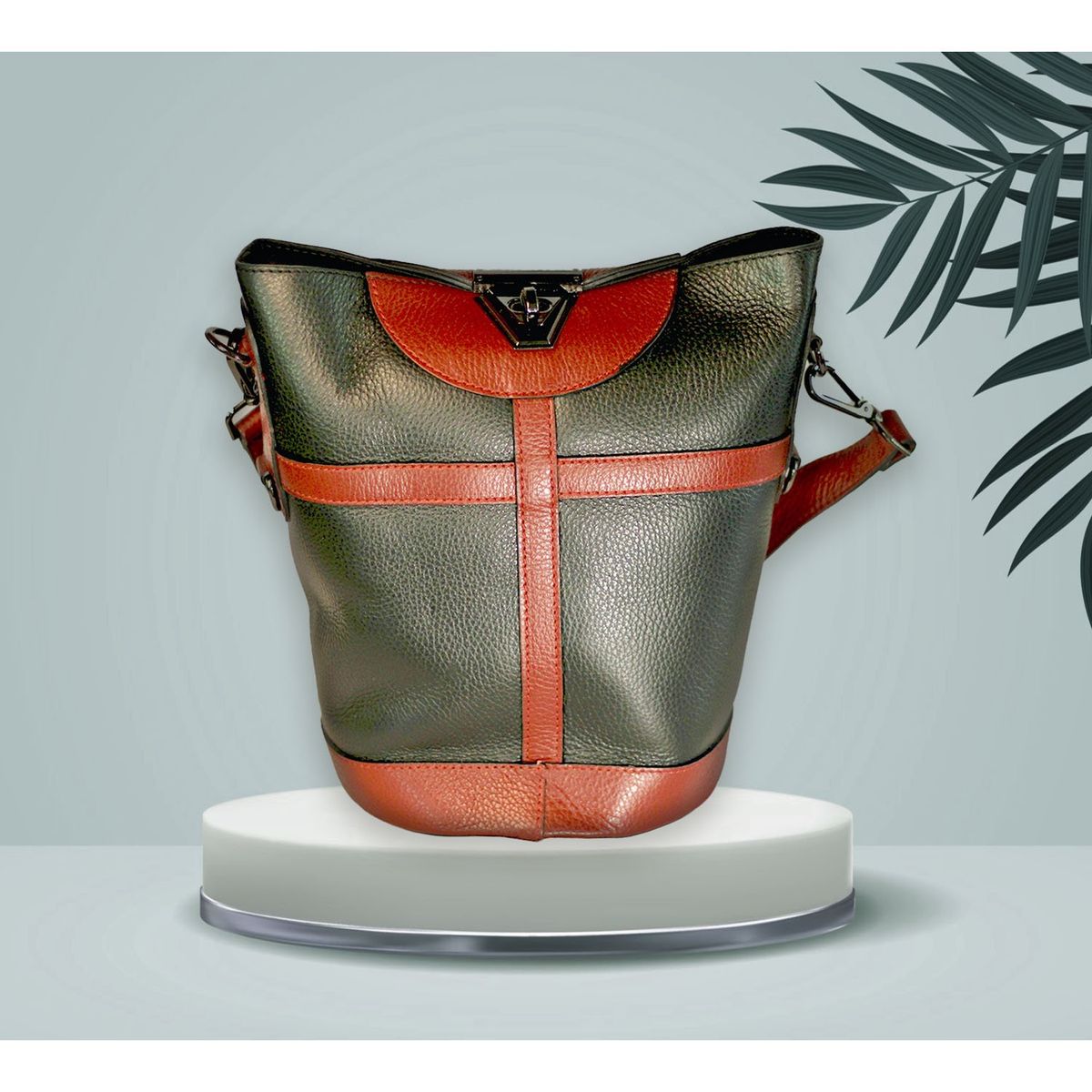 GENERICO - Bolso Negro   100% cuero