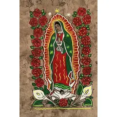 GENERICO - VIRGEN DE GUADALUPE EN PAPEL DE PALMA