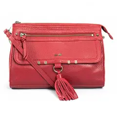 THE SAK - Cartera de hombro - Cuero Genuino Rojo