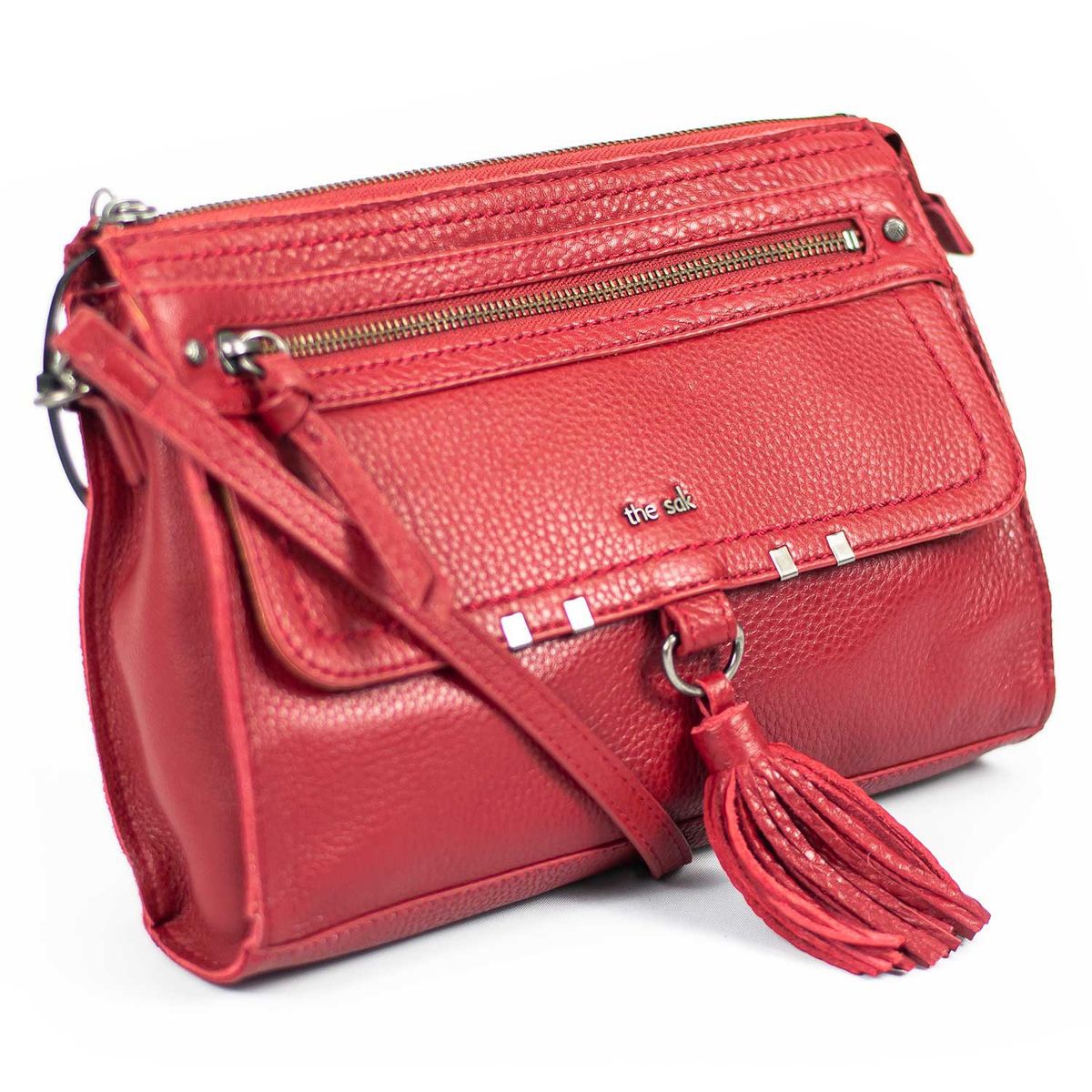 THE SAK - Cartera de hombro THE SAK - Cuero Genuino Rojo