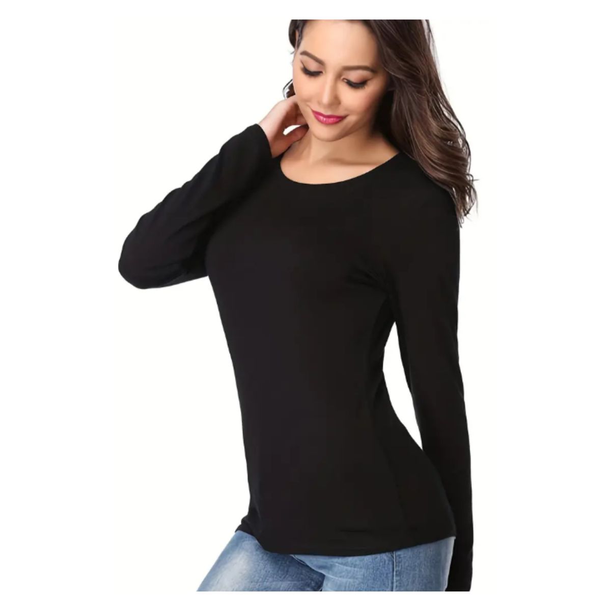 UTILISIMO - Pack 5 Camisetas Manga Larga Polar Mujer Primera Capa