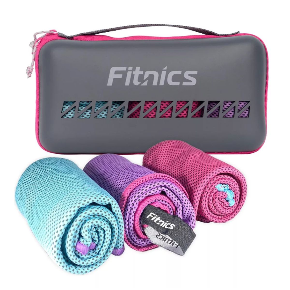 GENERICO - Toalla Microfibra Set De 3 Fitnics 100x30 Ejercicio +estuche