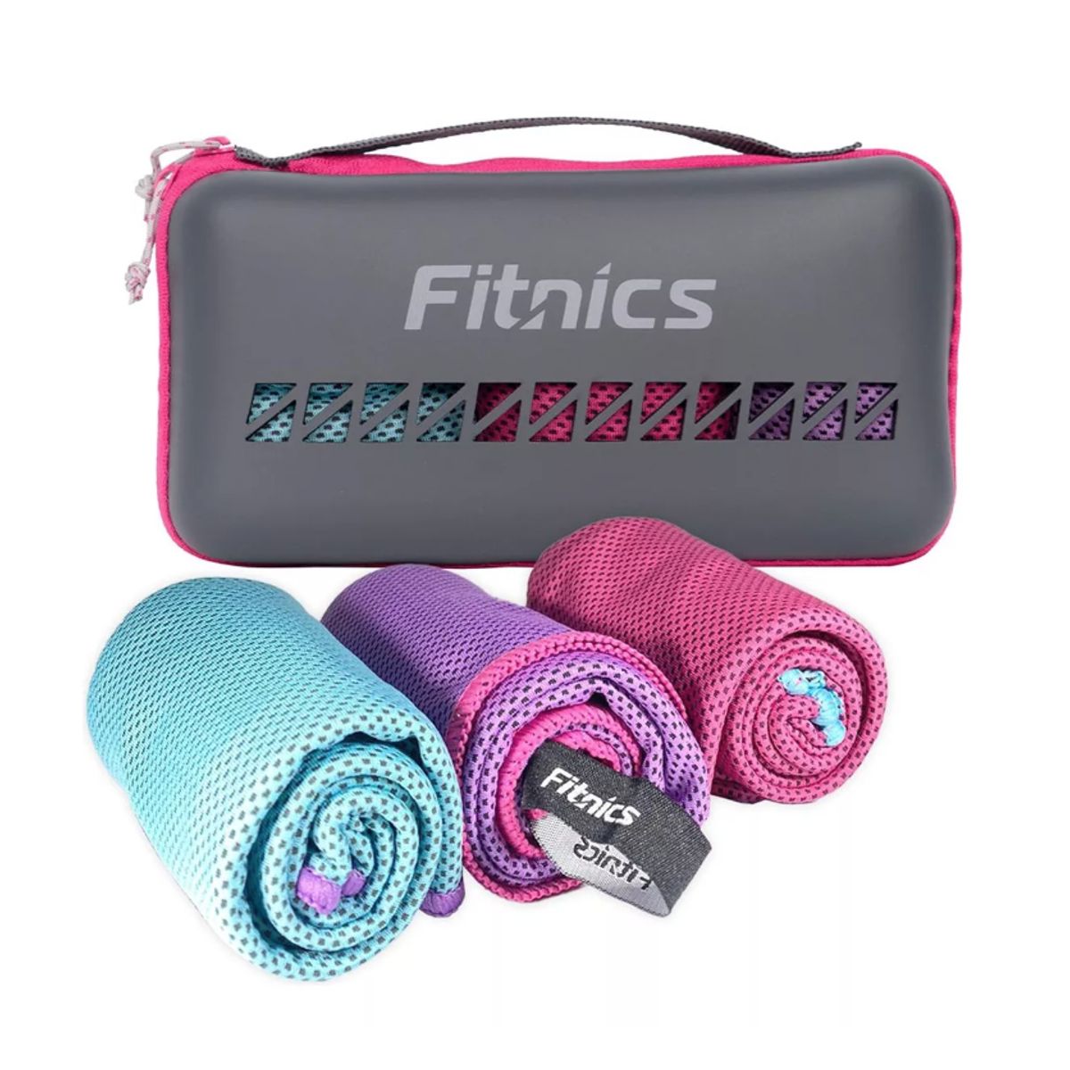 GENERICO - Toalla Microfibra Set De 3 Fitnics 100x30 Ejercicio +estuche