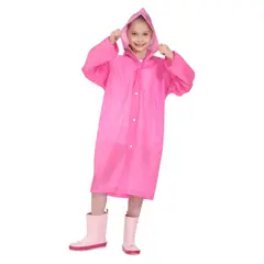UTILISIMO - Poncho Unisex Capa Impermeable Portátil Lluvia Viento Rosa