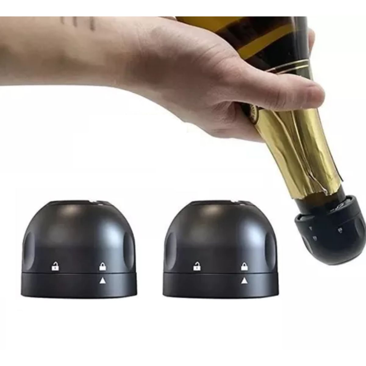 ZG STORE - 2pcs Tapa Vino Tapón Al Vacío Champagne Espumante Champaña