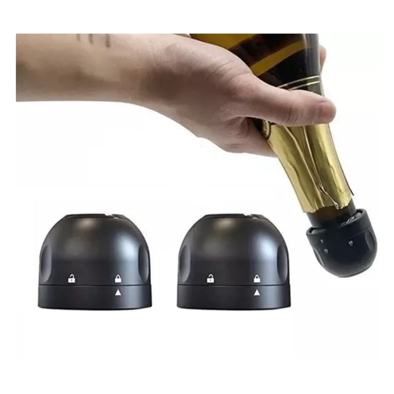 GENERICO - 2pcs Tapa Vino Tapón Al Vacío Champagne Espumante Champaña