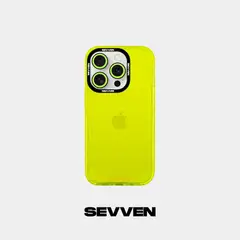 GENERICO - Carcasa + protector de cámara amarillo flúor para iPhone 15