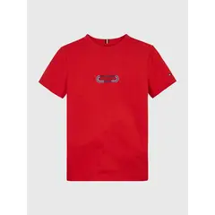 TOMMY HILFIGER - Polera Monotype Archive Rojo
