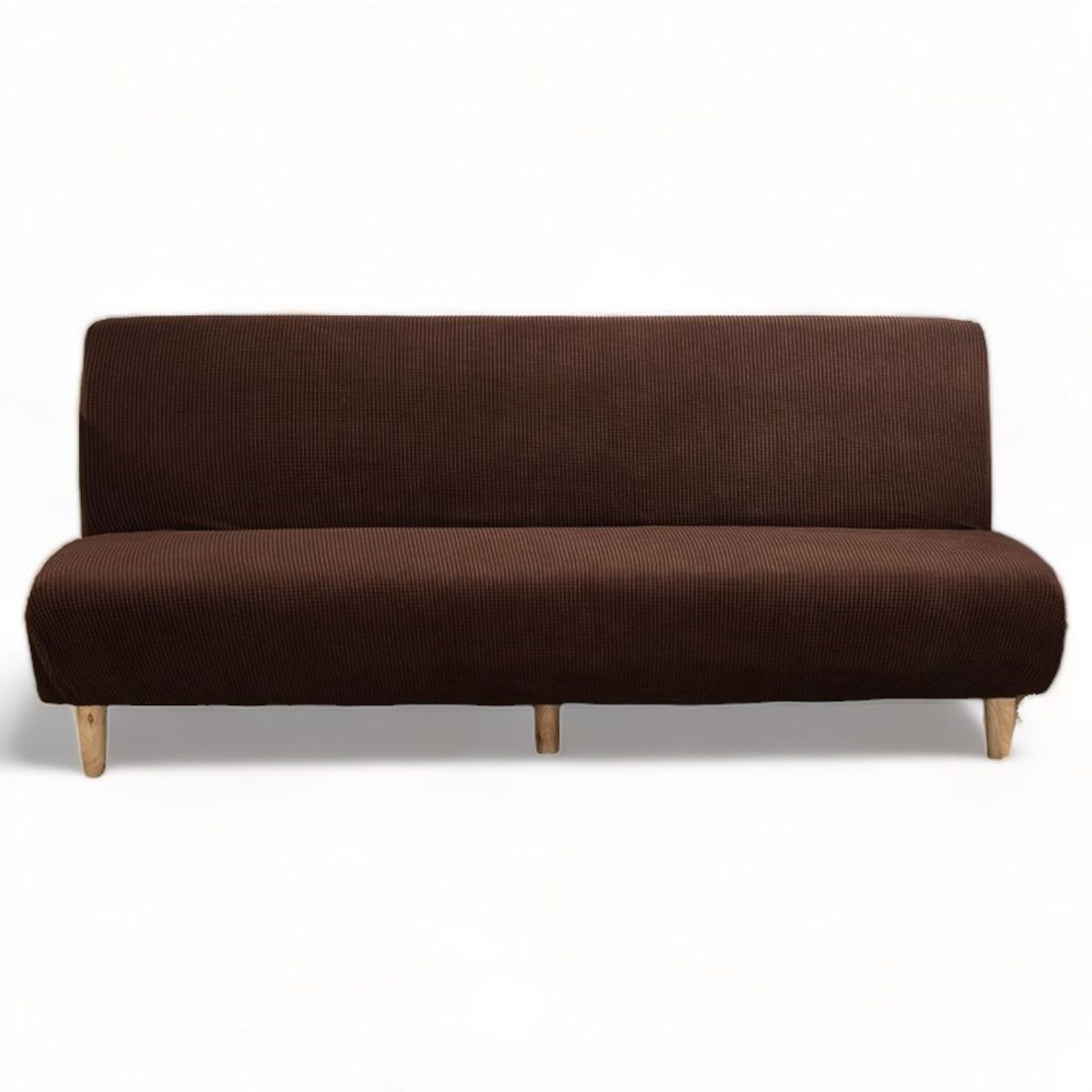 GENERICO - Funda Cubre Futon Cuadrille Elasticada Tela Gruesa Colores-Cafe Oscuro