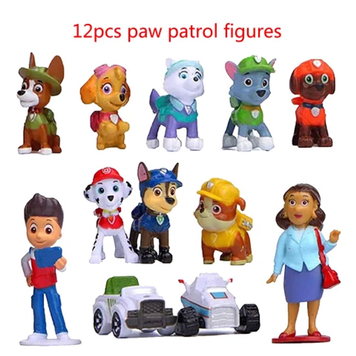 UNIVERSAL - Pack 12 Figura PAW PATROL Pvc Duro
