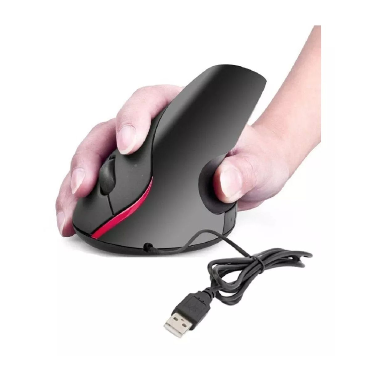 GENERICO - Mouse Vertical Cable Usb Ergonómico - Tecnomati