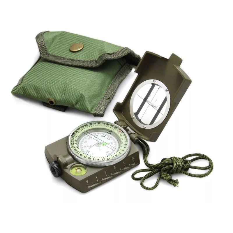 GENERICO - Brújula Táctica Militar Multifuncion Luminosa Camping Verde