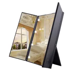 GENERICO - Espejo Triple de Maquillaje LED Plegable