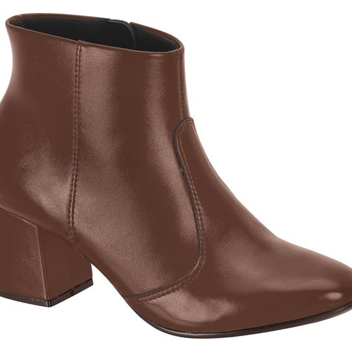 BEIRA RIO - Botin Mujer Taco Cuadrado Marron Beira Rio