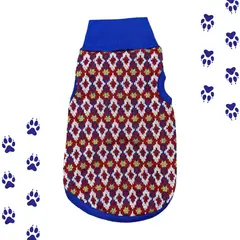 KIMBA - CHALECO MASCOTA – AZUL ROMBO TALLA S