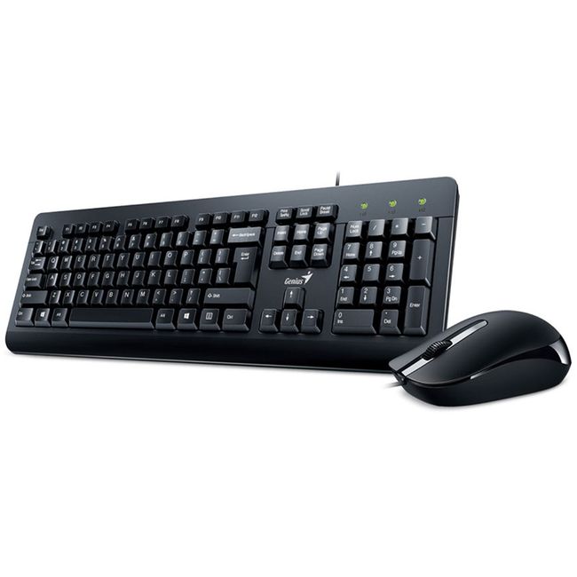 GENIUS - Kit Combo Teclado y Mouse KM-160 Cableado
