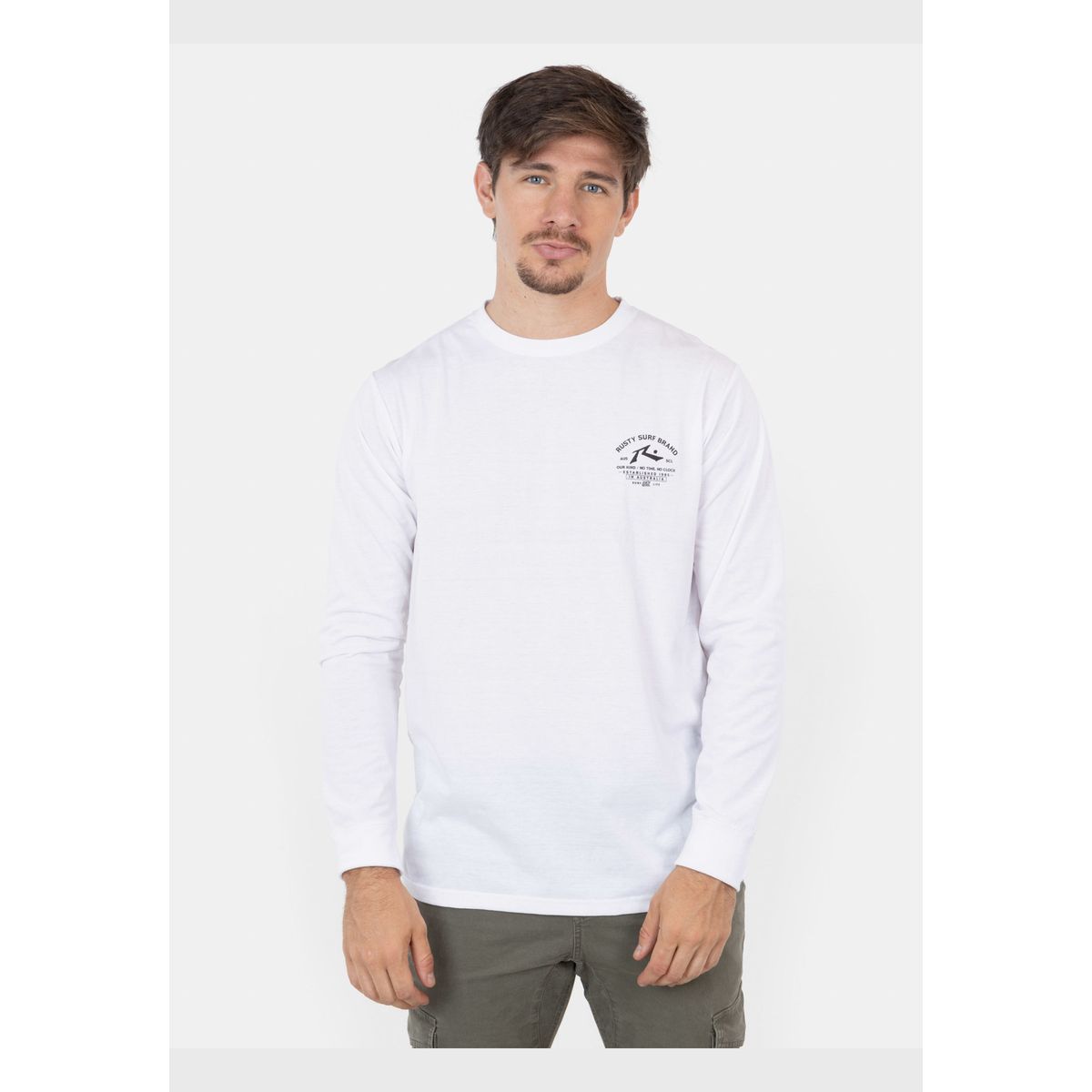 RUSTY - Polera Blot S/S Tee Blanco Hombre Rusty