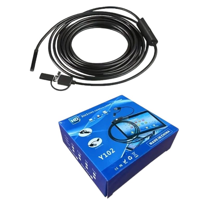 GENERICO - Cámara Endoscopia De 5 Metros 7mm Android 6 Leds 3 En 1