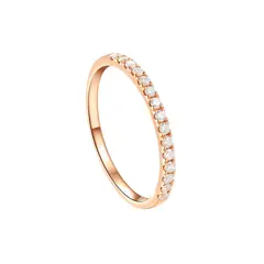 ZG JOYAS - Anillos Ajustable Plata S925 En Oro Rosa 18k Cristales