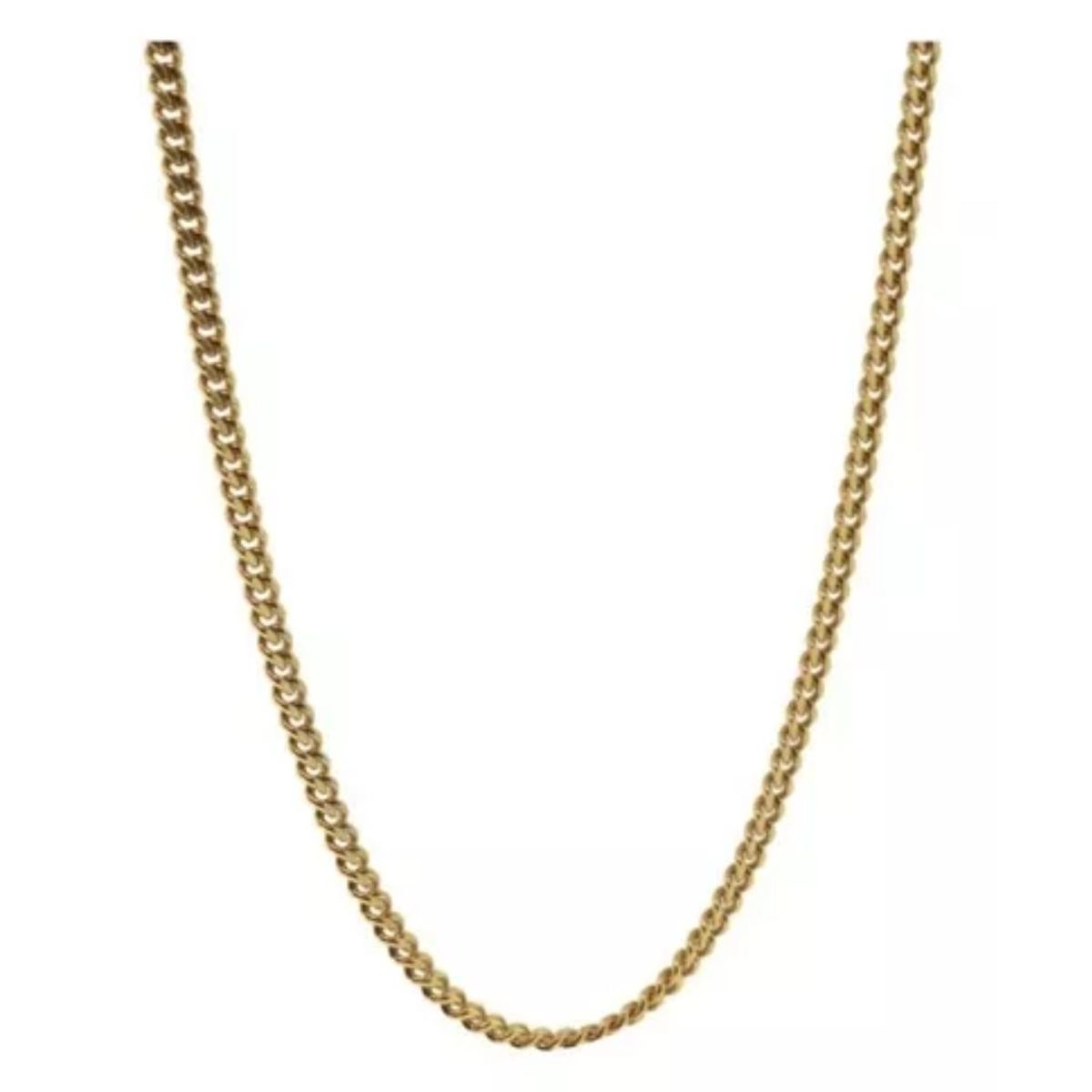 ZG JOYAS - Collar Cadena Hombre Acero Inoxidable Grumet 3mm 50cm 60cm