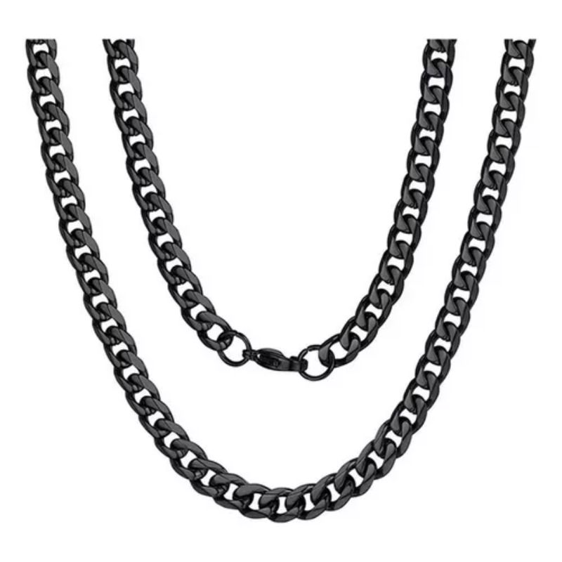 ZG JOYAS - Collar Cadena Hombre Acero Inoxidable Grumet 7mm 50cm 60cm