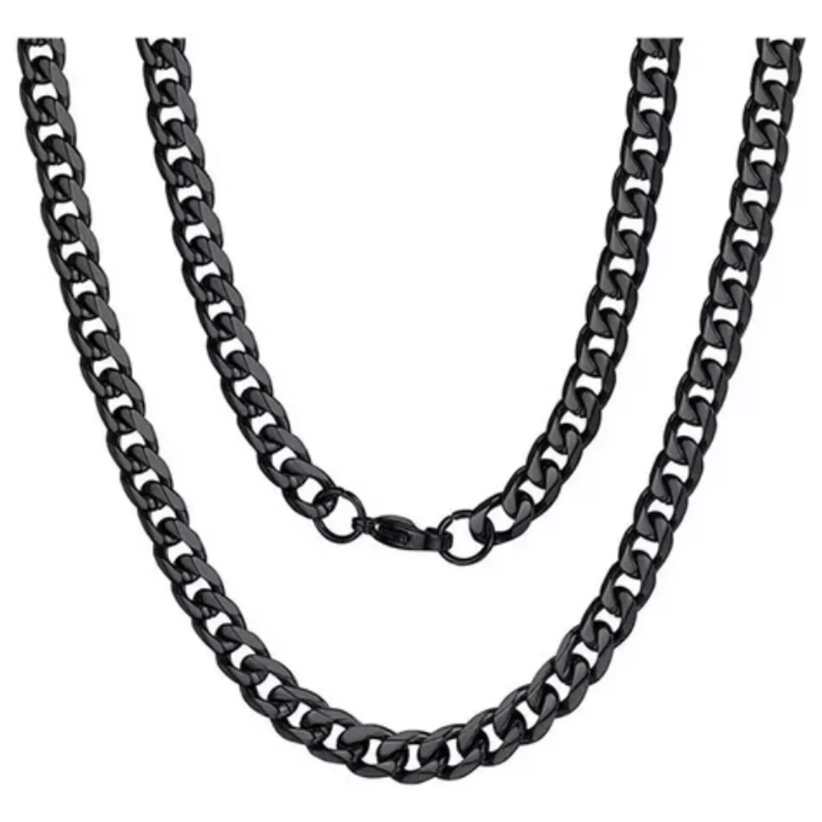 ZG JOYAS - Collar Cadena Hombre Acero Inoxidable Grumet 7mm 50cm 60cm