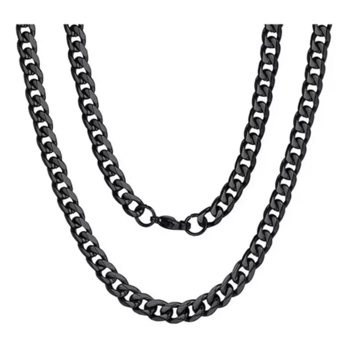 ZG JOYAS - Collar Cadena Hombre Acero Inoxidable Grumet 7mm 50cm 60cm