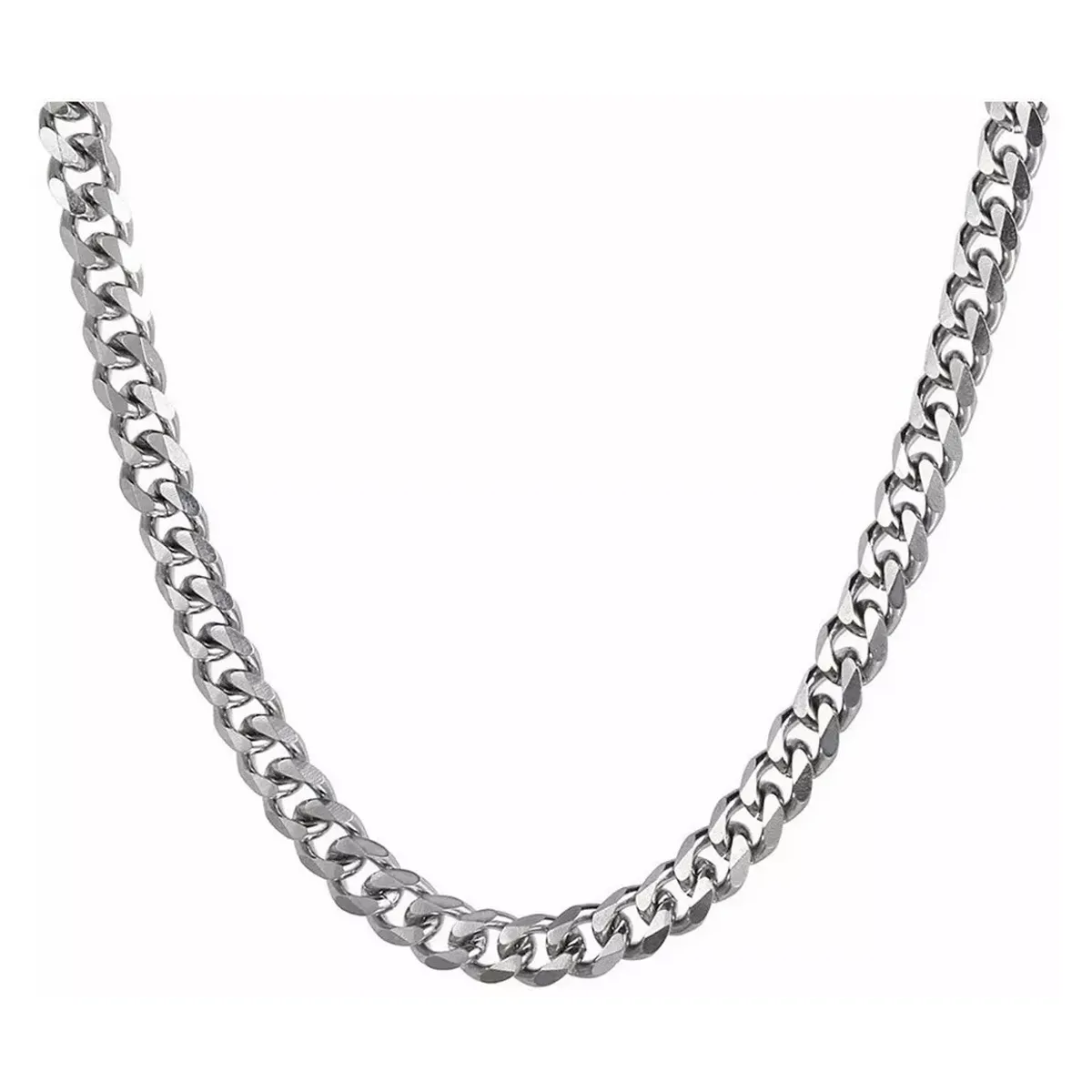 ZG JOYAS - Collar Cadena Hombre Acero Inoxidable Grumet 7mm 50cm 60cm