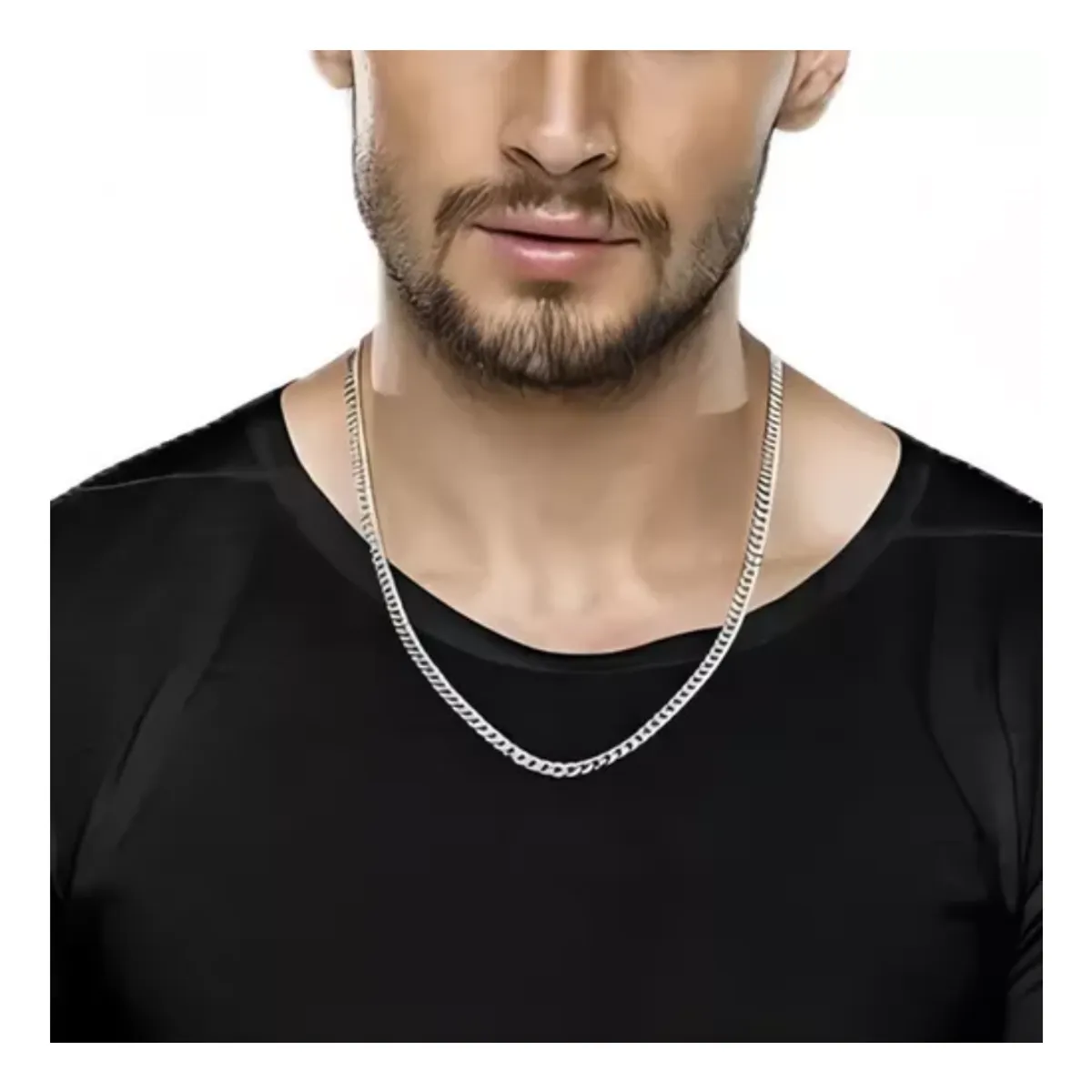 ZG JOYAS - Collar Cadena Hombre Acero Inoxidable Grumet 7mm 50cm 60cm