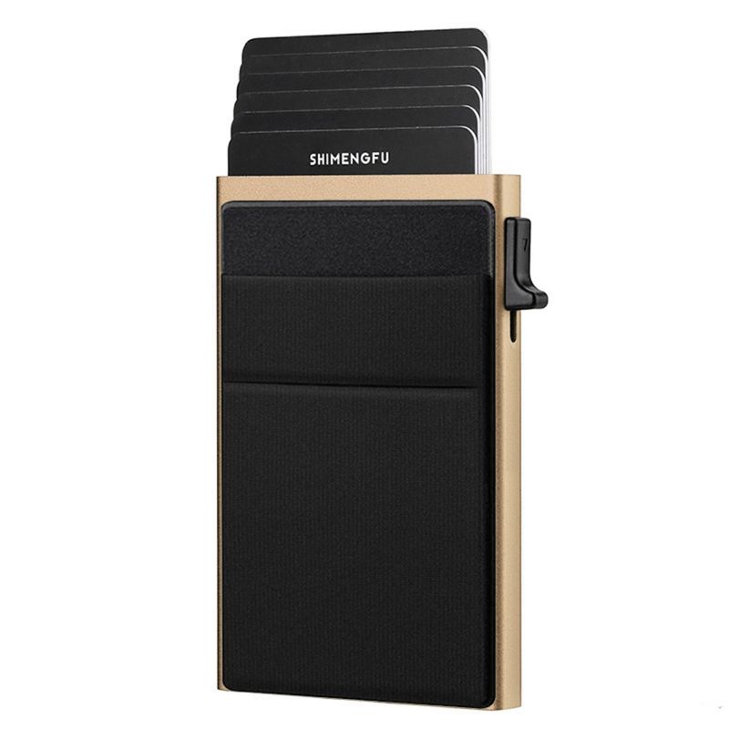 GENERICO - Tarjetero Billetera Rfid Nfc Slim Delgado Minimalista Pop Up