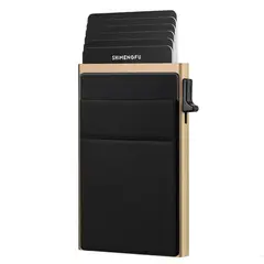 GENERICO - Tarjetero Billetera Rfid Nfc Slim Delgado Minimalista Pop Up