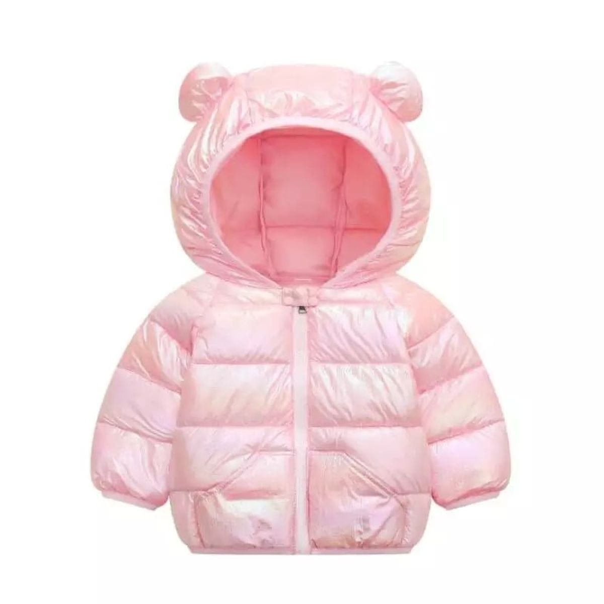 GENERICO - Parka Acolchada Metalizada con Capucha