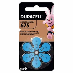 DURACELL - Pack 6 pilas Numero 675