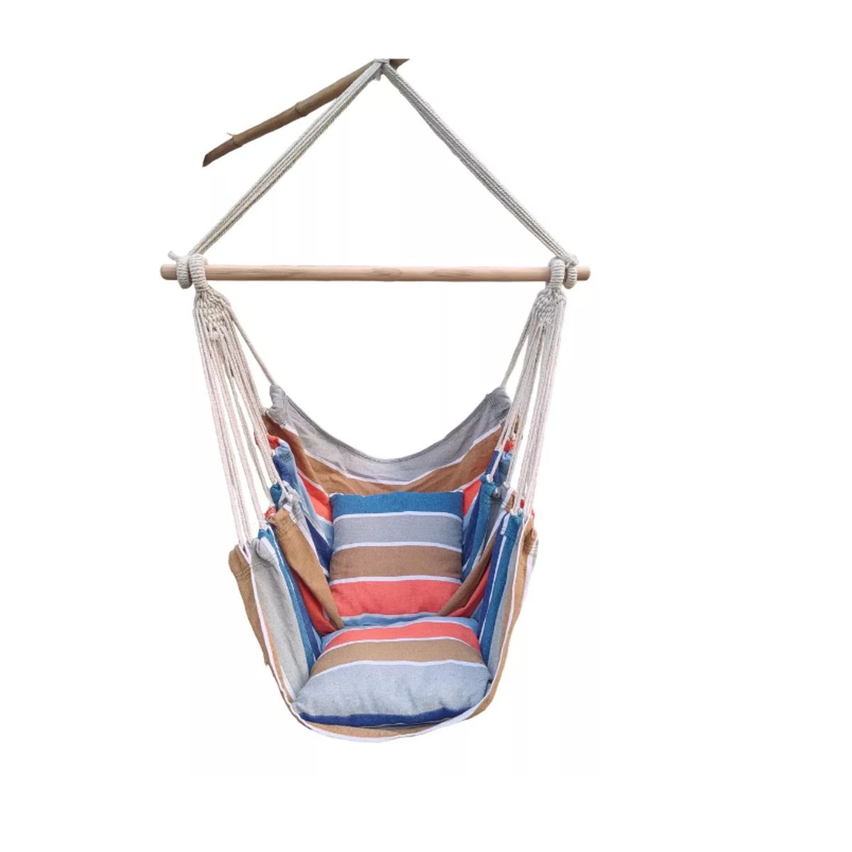 GENERICO - Silla Hamaca Con Soporte De Madera Para Camping O Jardín